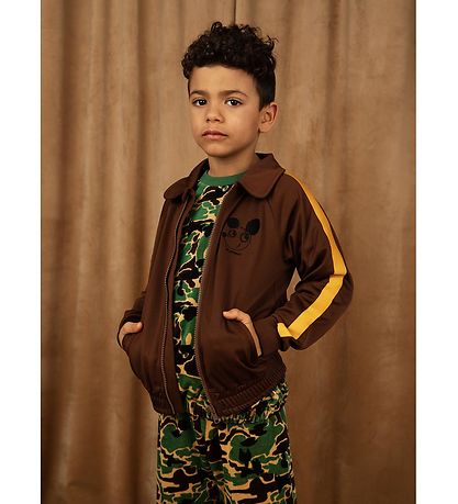 Mini Rodini Bluse - Velour - Camo - Grøn