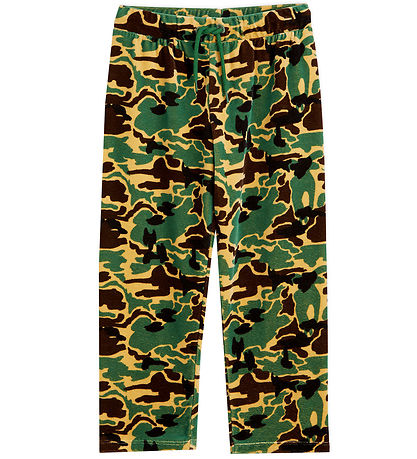 Mini Rodini Velourbukser - Camo - Grøn