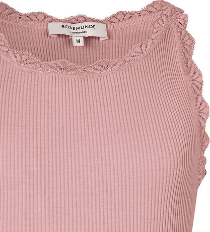 Rosemunde Top - Silke/Bomuld - Woodrose m. Blonder