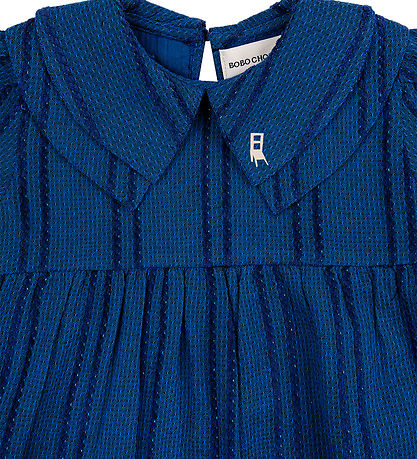 Bobo Choses Kjole - Baby Lurex Striped - Blå