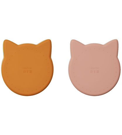 Liewood Tallerkener - Silikone - 2-Pak - Marty - Cat Mustard/Dar