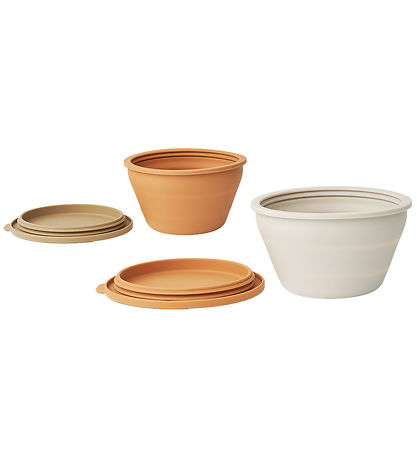 Liewood Skåle - Silikone - Foldbare - 2-pak - Dale - Almond Mult