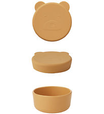 Liewood Snackbox - Silikone - Carrie - Mr Bear Yellow Mellow