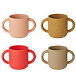Liewood Cups - Silicone - 4-Pack - Gene - Apple Red/Tuscany Ros