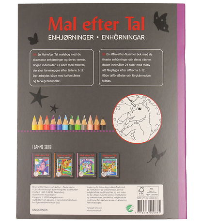 Mandalas Malebog - Mal efter Tal - Enhjørninger