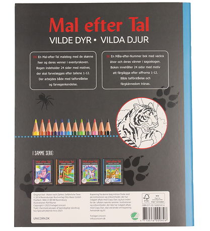 Mandalas Malebog - Mal efter Tal - Vilde Dyr