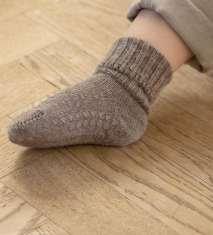 GoBabyGo Strømper - Strik - Alpaka - Walnut