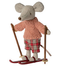 Maileg Mus - 13 cm - Storesøster m. Ski
