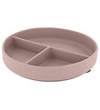 Mikk-Line Tallerken - Silikone - 3 Rum - Adobe Rose