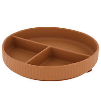 Mikk-Line Tallerken - Silikone - 3 Rum - Brown Sugar