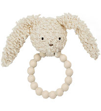Smallstuff Beißrassel - Kaninchen - Silikon - Off White Bouclé