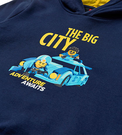 LEGO® City Hættetrøje - LWScout 109 - Dark Navy m. Gul