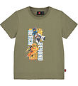 LEGO® Ninjago T-shirt - LWTano 132 - Støvet Grøn m. Print