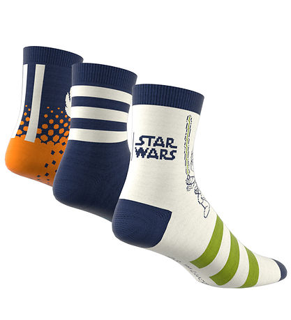 adidas Performance Strømper - 3-pak - Hvid/Blå/Orange m. Star Wa
