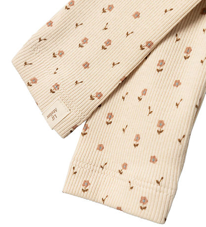 Lil Atelier Leggings - NbfGago - Noos - Fog m. Blomster