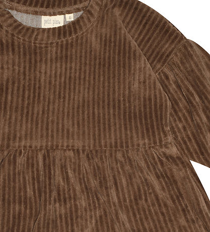 Petit Piao Fløjlskjole - Walnut Brown