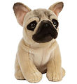 Living Nature Soft Toy - 24x18 cm - Sitting French Bulldog - Gre