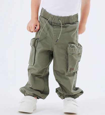 Name It Bukser - NmmBen R Parachute - Noos - Dusty Olive