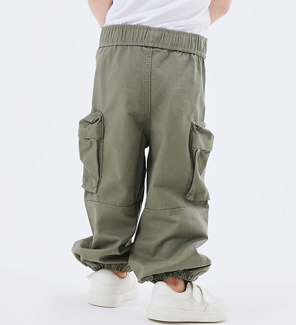 Name It Bukser - NmmBen R Parachute - Noos - Dusty Olive