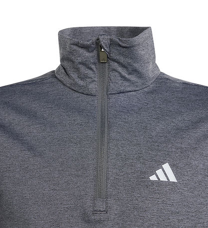 adidas Performance Bluse - J Hea 1/2 Zip - Grå Meleret