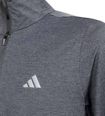 adidas Performance Bluse - J Hea 1/2 Zip - Grå Meleret
