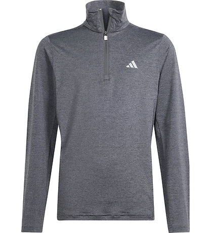 adidas Performance Bluse - J Hea 1/2 Zip - Grå Meleret