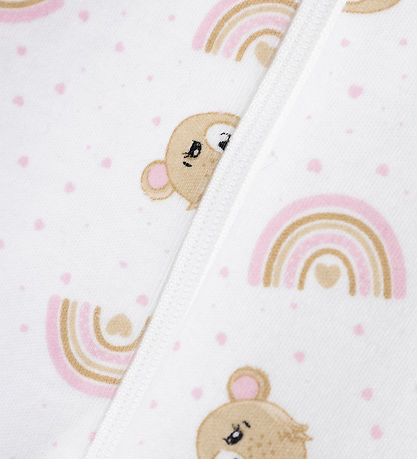Name It Natdragt - NbfNightsuit - Bright White/Pink Teddy