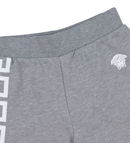 Versace Sweatshorts - Gråmeleret m. Hvid