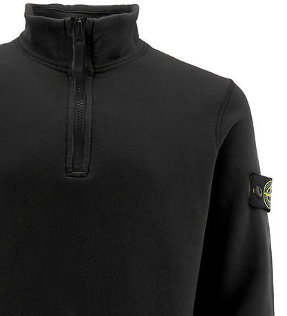 Stone Island Sweatshirt m. Lynlås - Sort