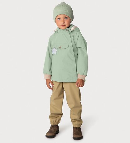 Mini A Ture Softshellbukser m. Fleece - Aian - Boa Green