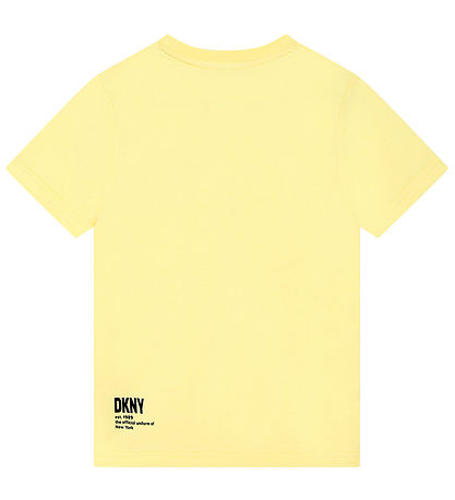 DKNY T-shirt - Straw Yellow m. Sort