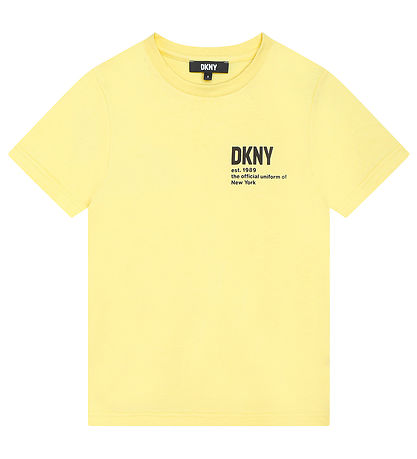 DKNY T-shirt - Straw Yellow m. Sort