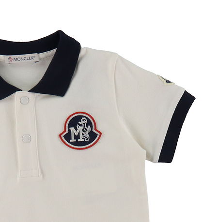 Moncler Polo - Natural m. Navy