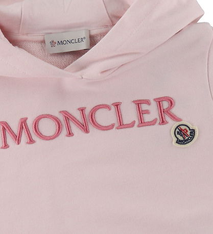 Moncler Hættetrøje - Rosa m. Broderi
