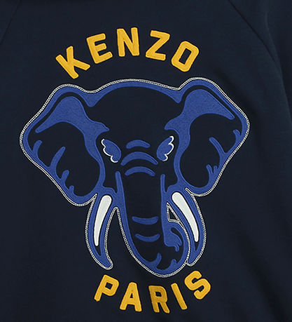 Kenzo Hættetrøje - Navy m. Elefant