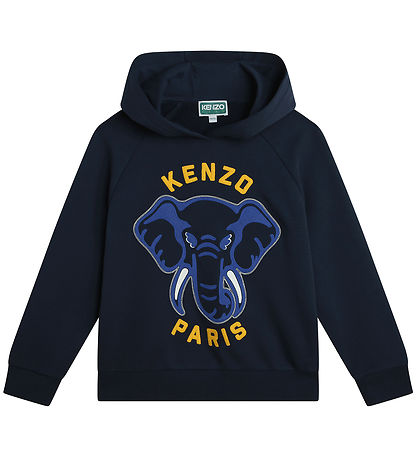 Kenzo Hættetrøje - Navy m. Elefant
