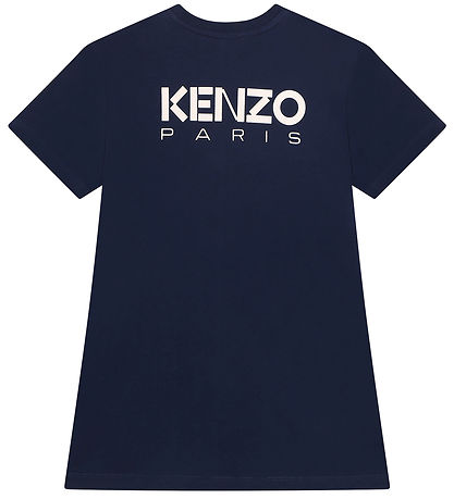 Kenzo Kjole - Navy/Rød m. Blomst