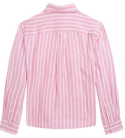Polo Ralph Lauren Skjorte - Lismore - Hør - Pink/Hvidstribet
