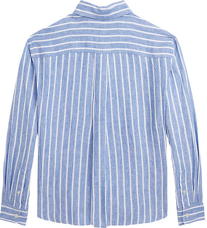 Polo Ralph Lauren Skjorte - Lismore - Hør - Blå/Hvidstribet