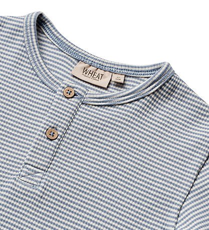 Wheat T-shirt - Rib - Lumi - Blue Stripe