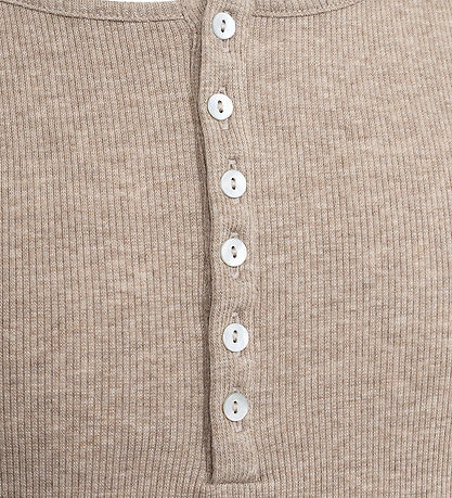 Sofie Schnoor Bluse - Rib - Brown Melange