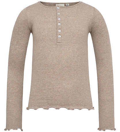Sofie Schnoor Bluse - Rib - Brown Melange