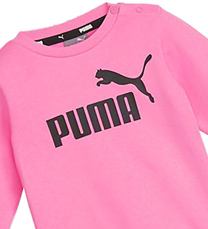 Puma Sweatsæt - Minicats ESS Crew Jogger - Fast Pink