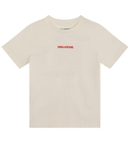 Zadig & Voltaire T-shirt - Kita - Cream m. Tekst