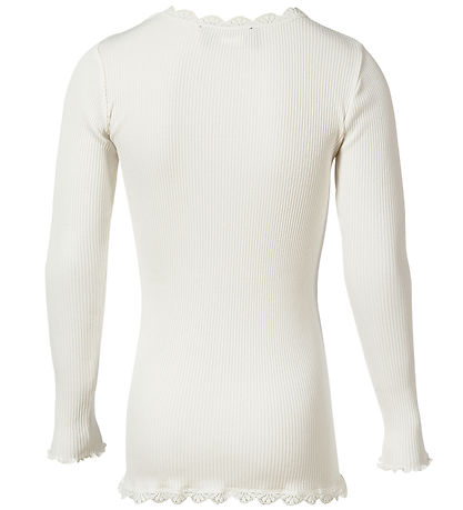 Rosemunde Cardigan - Rib - Silke/Bomuld - Noos - New White