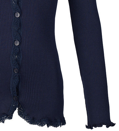 Rosemunde Cardigan - Rib - Silke/Bomuld - Noos - Navy