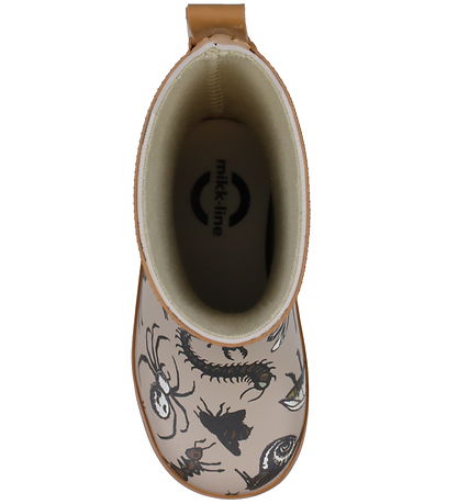 Mikk-Line Gummistøvler - Wellies - Brown Sugar m. Magisk Print