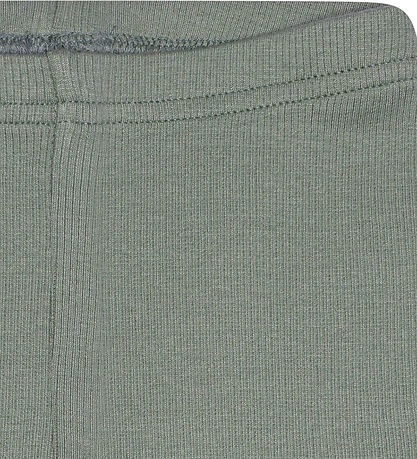 Petit Piao Leggings - Rib - Modal - Green Shadow