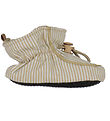 Melton Booties - Striped - Beige