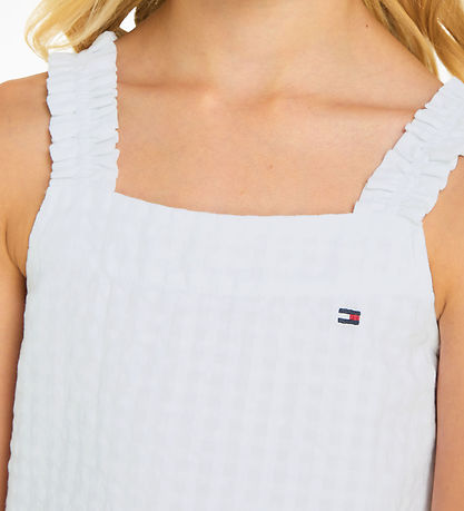Tommy Hilfiger Top - Seersucker Gingham - Hvid